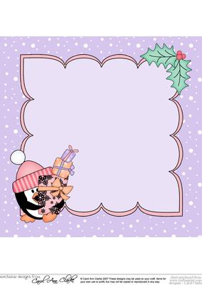 8 x 8 Christmas Pip Penguin's Presents Insert