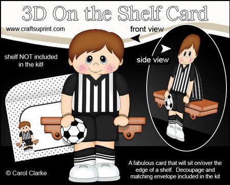 3D on the Shelf Card Kit - Little Footballer Craig