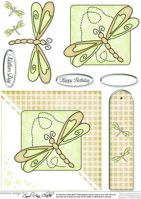 Dragonfly Quick Card with 3D Decoupage Topper