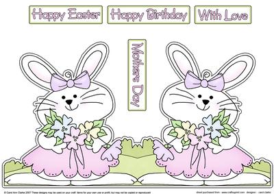 Little Bunny Shaped Card