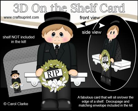 3D on the Shelf Card Kit - Little Funeral Director Dexter