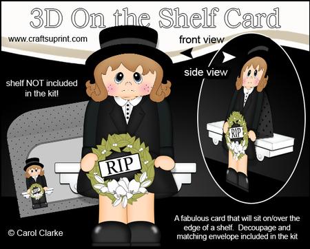 3D on the Shelf Card Kit - Little Funeral Director Delia