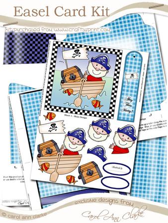 Pirates Ahoy!! Easel Card Kit with 3D Decoupage