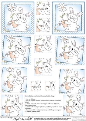 Little Bunny Twisted Pyramage Sheet