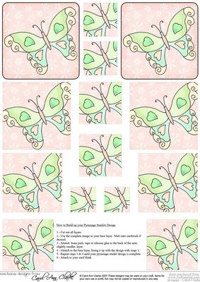Fluttery Butterfly Pyramage Sheet