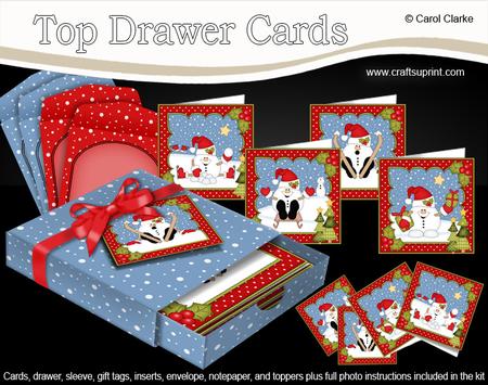 3D Christmas Snowball Sam Top Drawer Cards Bumper Kit