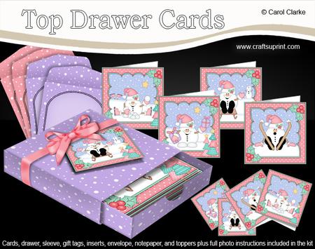 3D Christmas Snowball Sam Top Drawer Cards Bumper Kit
