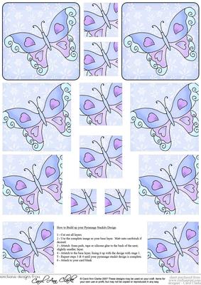 Fluttery Butterfly Pyramage Sheet