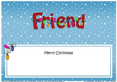 Large Dl Christmas Friend Fairy Lights Insert