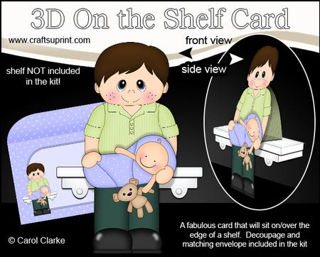 3D on the Shelf Card Kit - Ben New Daddy of Baby Boy