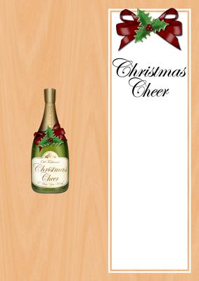Large Dl Christmas Christmas Champers in a Box Insert