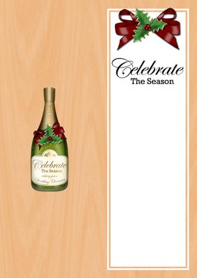 Large Dl Christmas Christmas Champers in a Box Insert