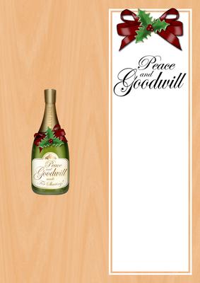 Large Dl Christmas Christmas Champers in a Box Insert