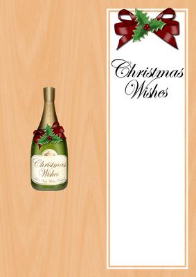 Large Dl Christmas Christmas Champers in a Box Insert