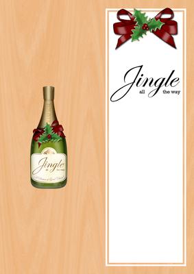 Large Dl Christmas Christmas Champers in a Box Insert