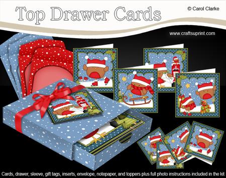 3D Christmas Bobbin Robin Top Drawer Cards Bumper Kit