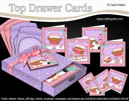 3D Christmas Bobbin Robin Top Drawer Cards Bumper Kit