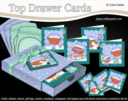 3D Christmas Bobbin Robin Top Drawer Cards Bumper Kit