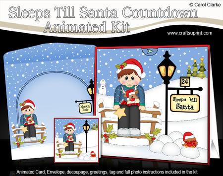 3D Christmas Jumper Boy Sleeps Till Santa Countdown Card
