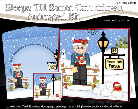 3D Christmas Jumper Old Man Sleeps Till Santa Countdown Card