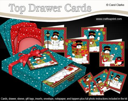 3D Christmas Snowman Rio Top Drawer Cards Bumper Kit