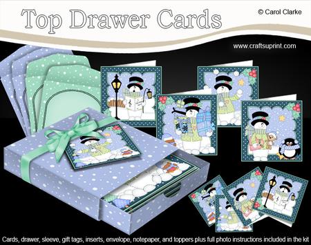 3D Christmas Snowman Rio Top Drawer Cards Bumper Kit