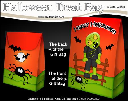 3D Little Halloween Zombie Decay Gift Bag Mini Kit