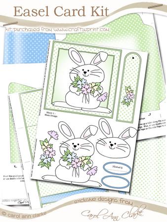 Little Bunny Easel Card Kit with 3D Decoupage