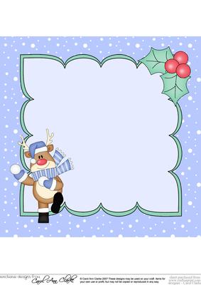8 x 8 Christmas Snowball Fight Rudolph Insert