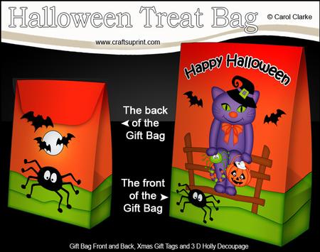 3D Little Halloween Cat Liquorice Gift Bag Mini Kit