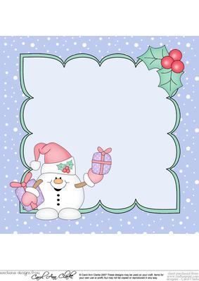 8 x 8 Christmas Snowball Sam's Presents Insert