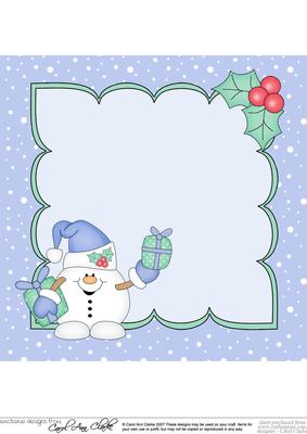 8 x 8 Christmas Snowball Sam's Presents Insert