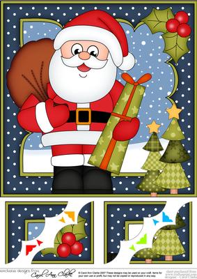 8 x 8 Christmas Santa's Sack Scalloped Corner Topper