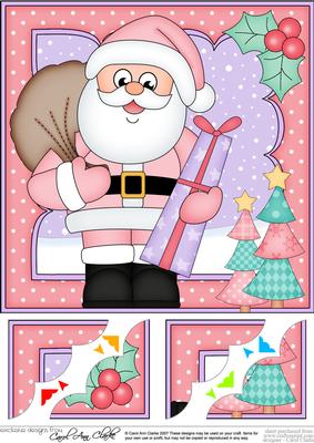 8 x 8 Christmas Santa's Sack Scalloped Corner Topper