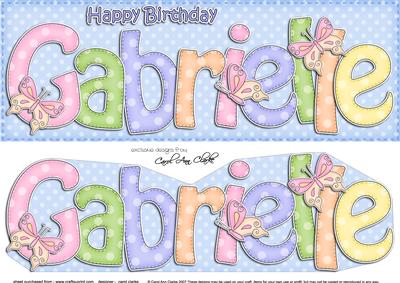 Large Dl Birthday Gabrielle Butterflies 3D Decoupage