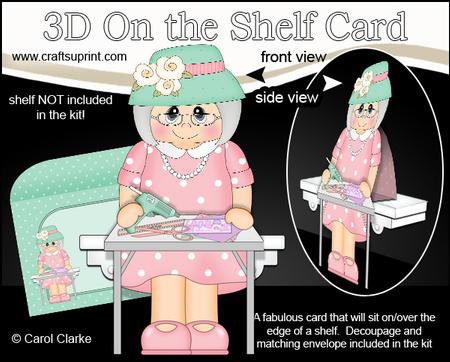 3D on the Shelf Card Kit - Gossip Galz - Crafting Carla