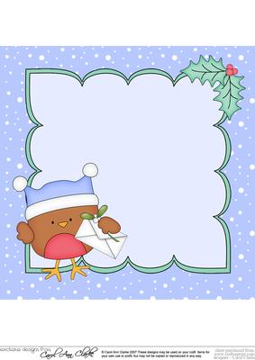 8 x 8 Christmas Bobbin Robin's Letter for Santa Insert
