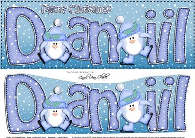 Large Dl Christmas Daniil Penguins 3D Decoupage