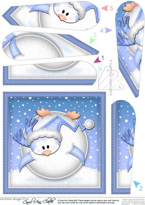 Xmas Oops Penguin Snowball Fan Pyramage Topper