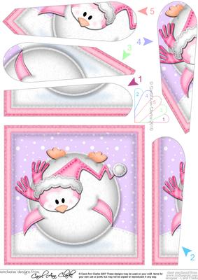 Xmas Oops Penguin Snowball Fan Pyramage Topper