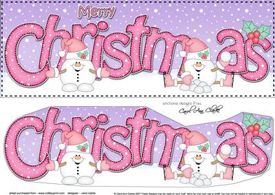 Large Dl Christmas Snowball Sam 3D Decoupage
