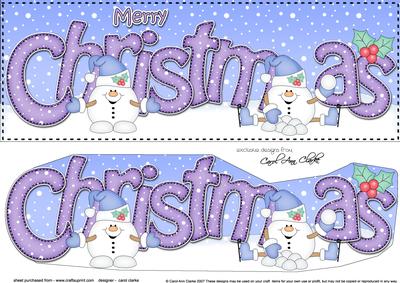 Large Dl Christmas Snowball Sam 3D Decoupage