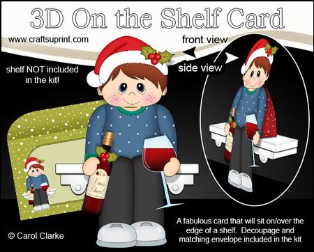 3D on the Shelf Card Kit - a Little Christmas Tipple