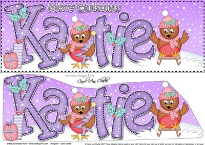 Large Dl Christmas Katie Robins 3D Decoupage
