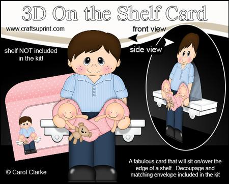 3D on the Shelf Card Kit - Ben New Daddy of Baby Twins
