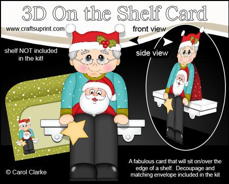 3D on the Shelf Card Kit - Christmas Jumper Old Man