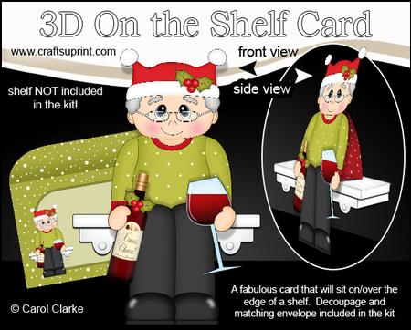 3D on the Shelf Card Kit - a Little Christmas Tipple