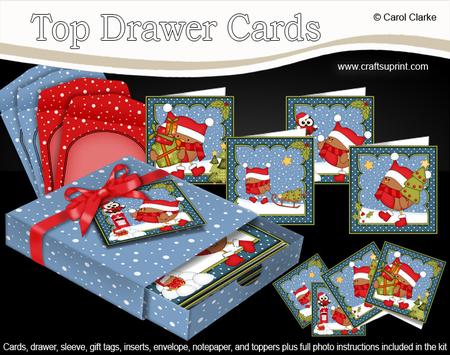 3D Christmas Bobbin Robins Top Drawer Cards Bumper Kit