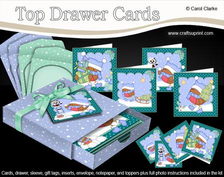 3D Christmas Bobbin Robins Top Drawer Cards Bumper Kit