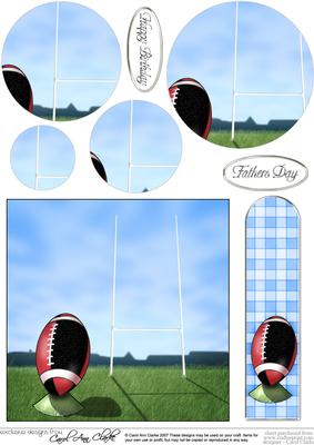 Rugby Quick Card with Circle Pyramage
